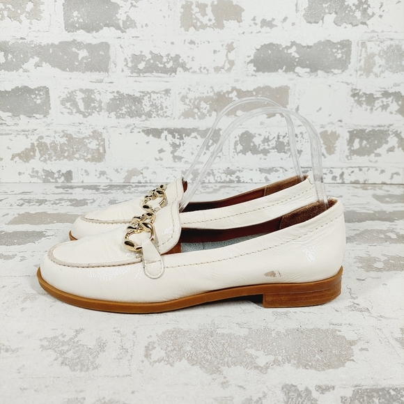 NEW Naturalizer 27 Edit Sevyn White Leather Chain Detail Slip On Loafers T241 - Picture 2 of 11